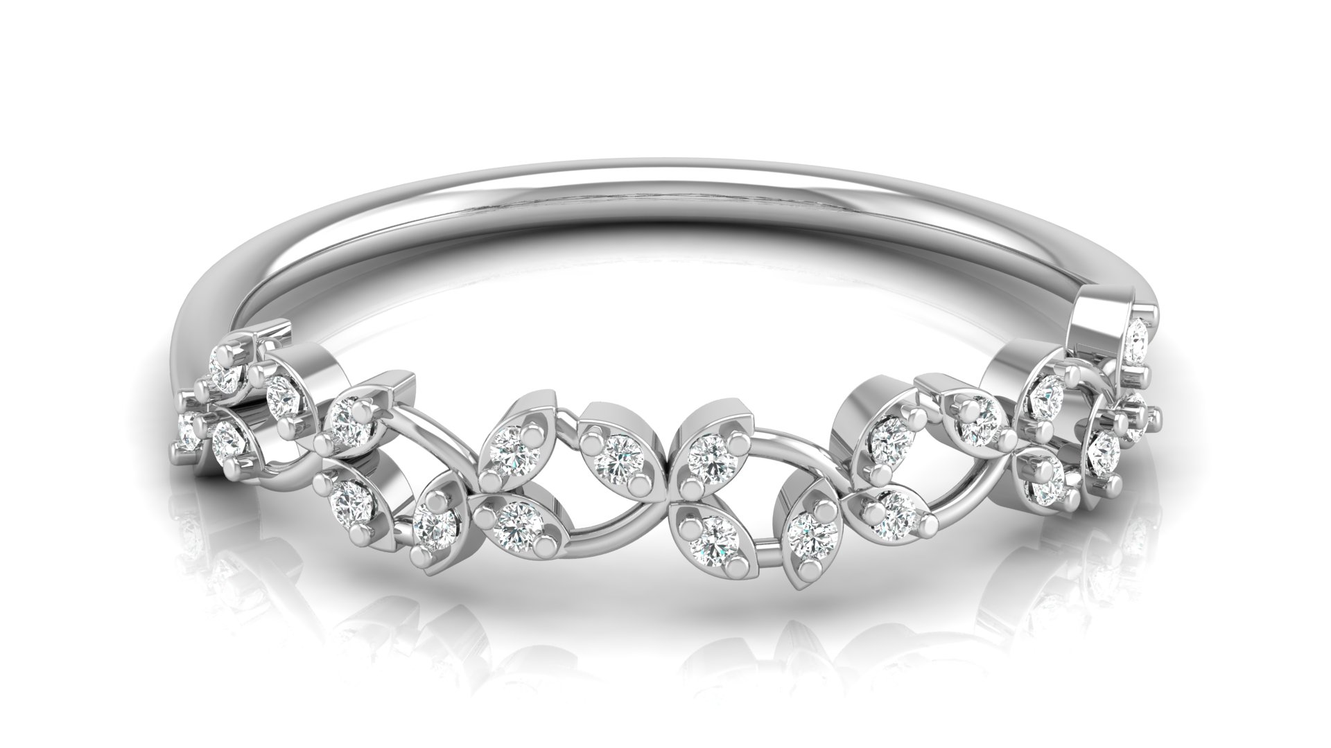 Mable Petal Design Diamond Ring